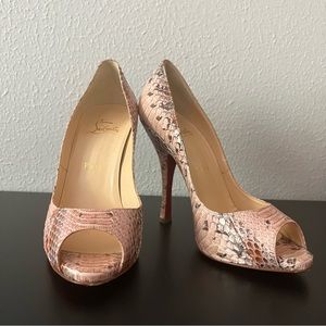 Pink Marilyn watersnake Christian Louboutin pumps